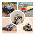 Radiolink RC6GS V3 2.4G Transmetteur radio 7 canaux Récepteur R7FG Gyro Télémétrie RC Voiture Bateau forte capacité anti-interférence